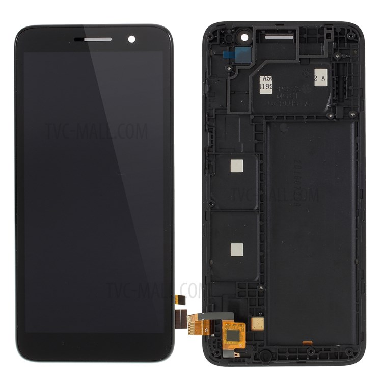 OEM LCD Screen and Digitizer Assembly Part + Frame Replacement for Alcatel 1 5033 / Vodafone VF520 - Black-1