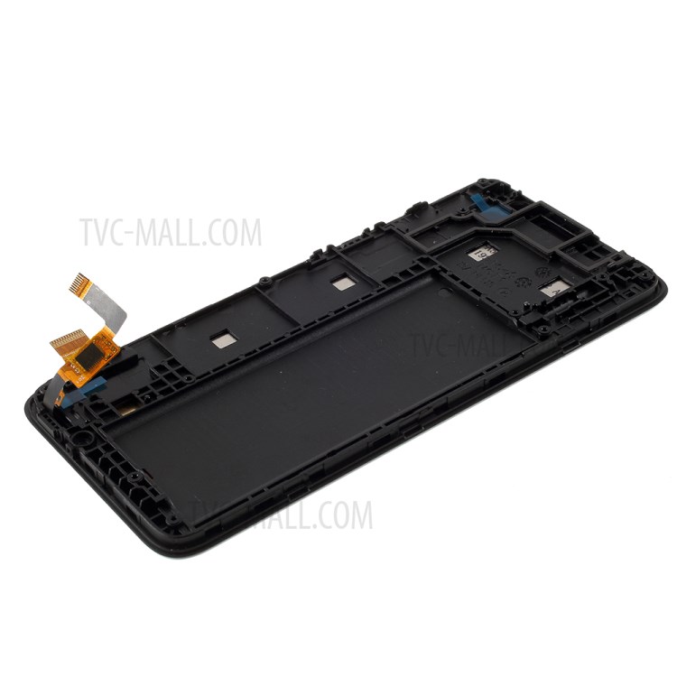 OEM LCD Screen and Digitizer Assembly Part + Frame Replacement for Alcatel 1 5033 / Vodafone VF520 - Black-4