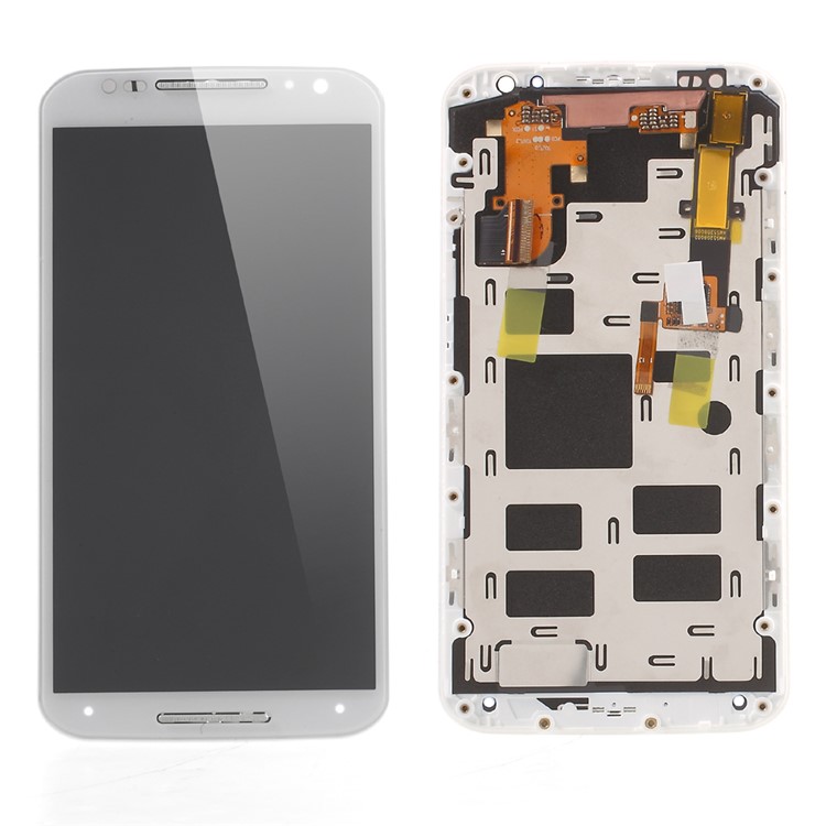 LCD Screen and Digitizer Assembly with Front Housing for Motorola Moto X2 XT1097 (OEM Disassembly Refurbished) - White-1