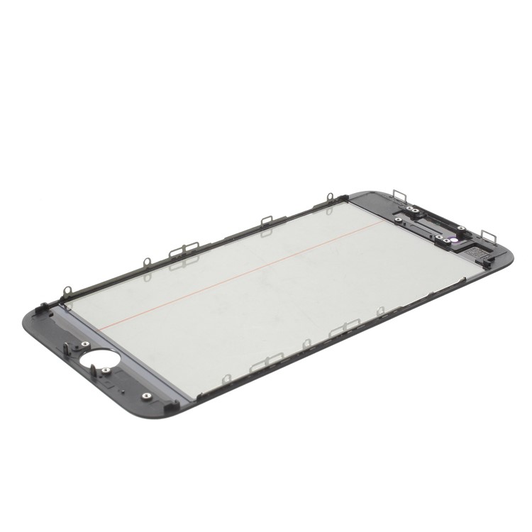 Front Screen Glass Lens with Frame OCA Adhesive Sticker LCD Polarizer Film Parts for iPhone 8 - Black-4