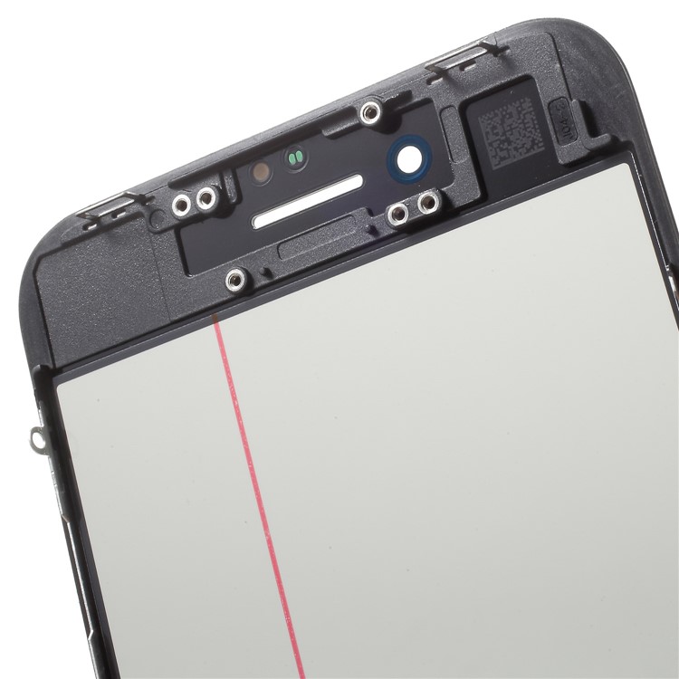 Front Screen Glass Lens with Frame OCA Adhesive Sticker LCD Polarizer Film Parts for iPhone 8 - Black-8