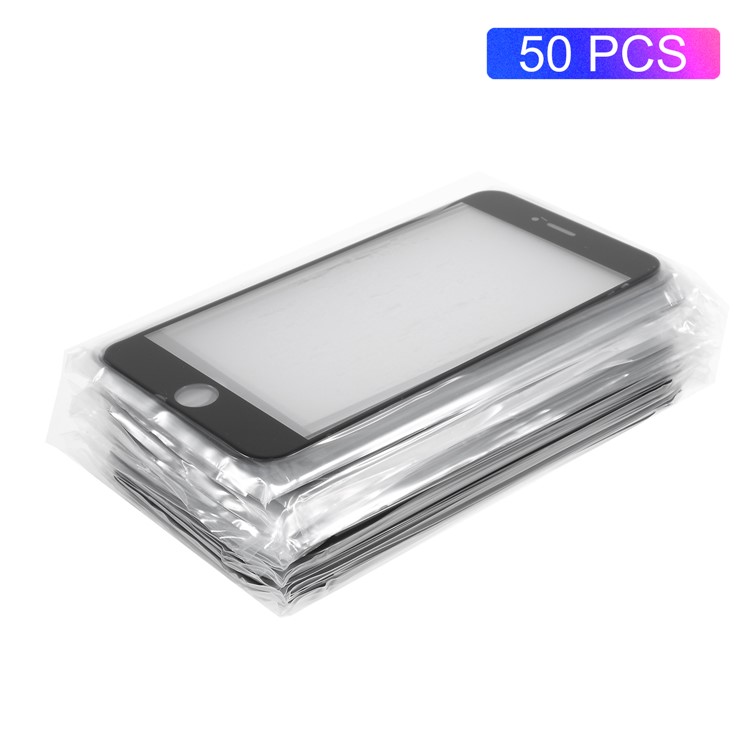 50PCS/Lot Front Screen Glass Lens Replacement for iPhone 7 - Black-1