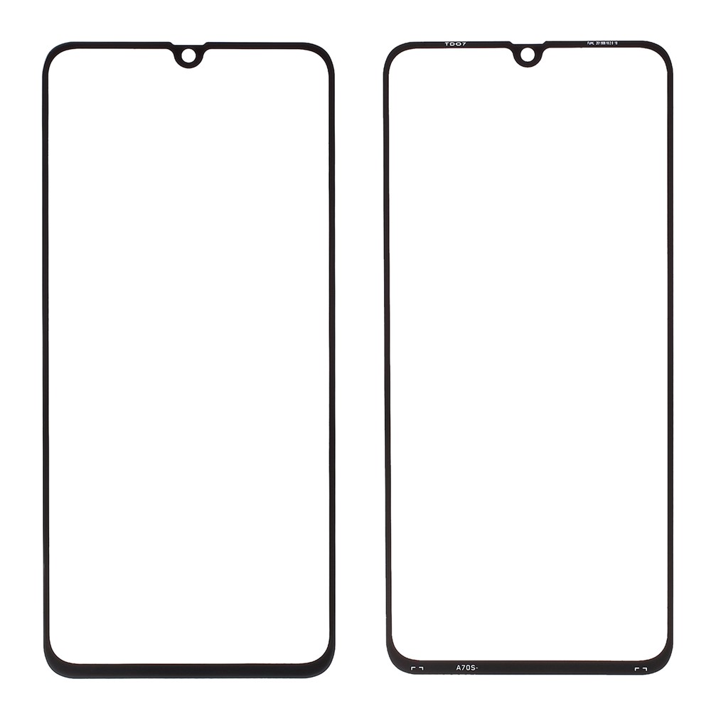 For Samsung Galaxy A70s Front Screen Glass Lens Cover Replace Part - Black-1