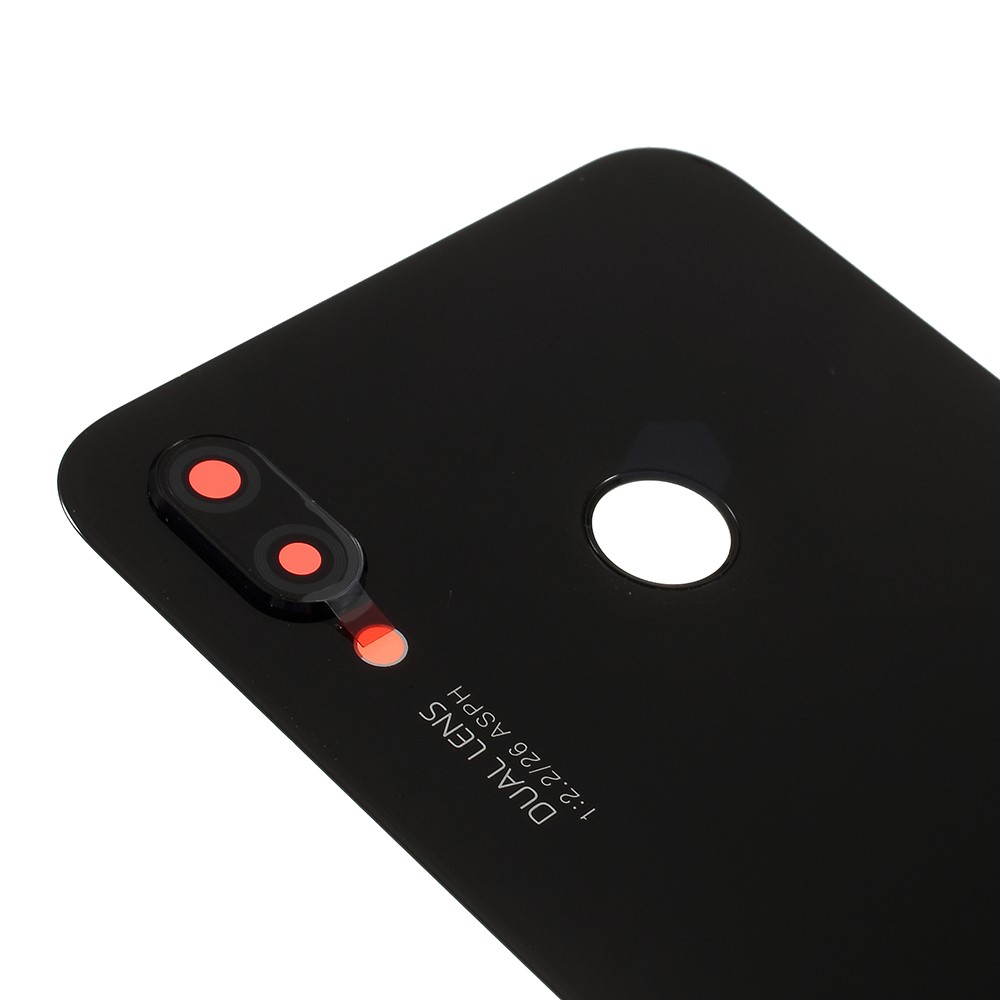 OEM Für Huawei P20 Lite / Nova 3e Batteriegehäuseteil Mit Klebeaufkleber + Kameraobjektivringabdeckung - Schwarz-5