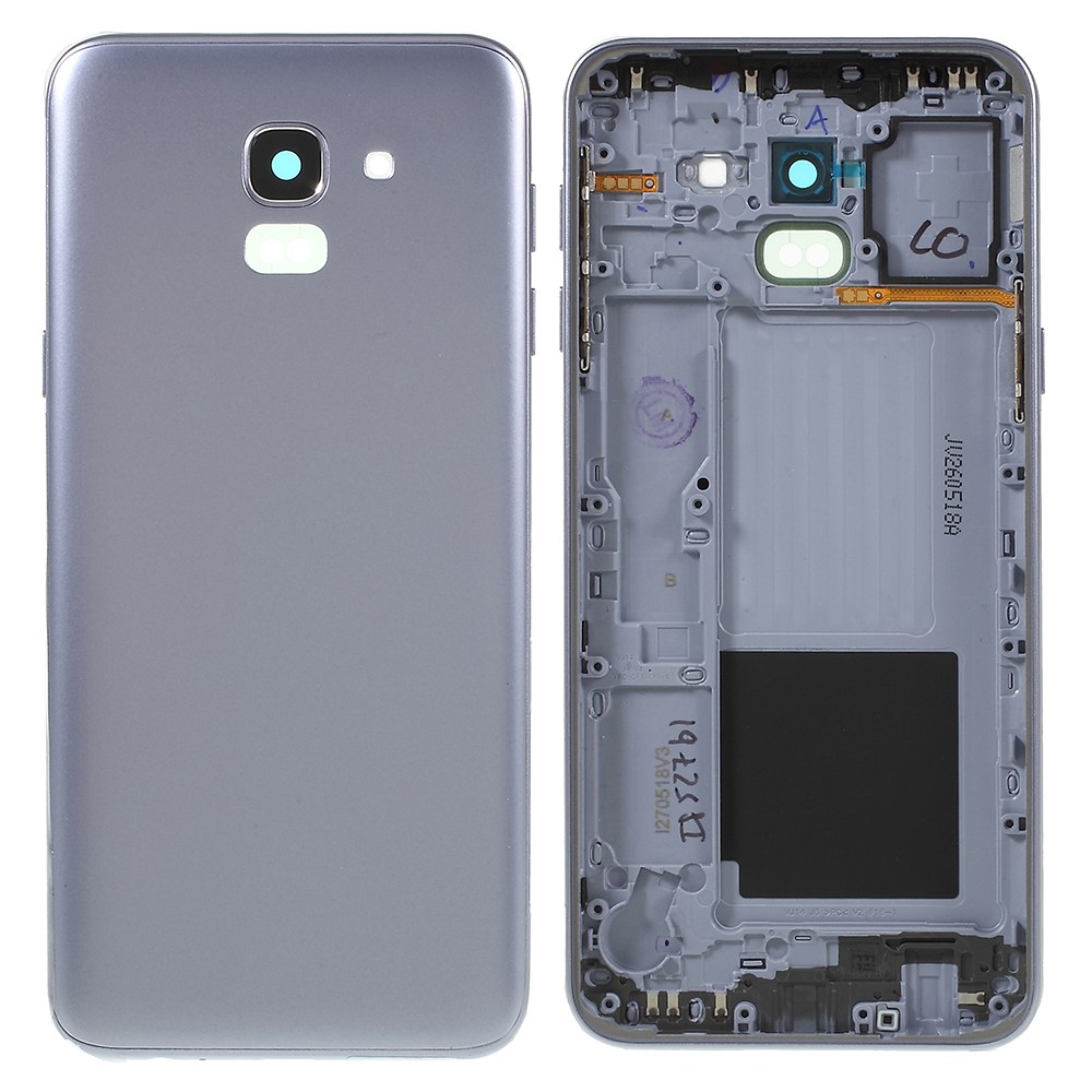 OEM Back Housing Door Cover + Middle Plate Frame Repair Part for Samsung Galaxy J6 (2018) J600 - Grey-1
