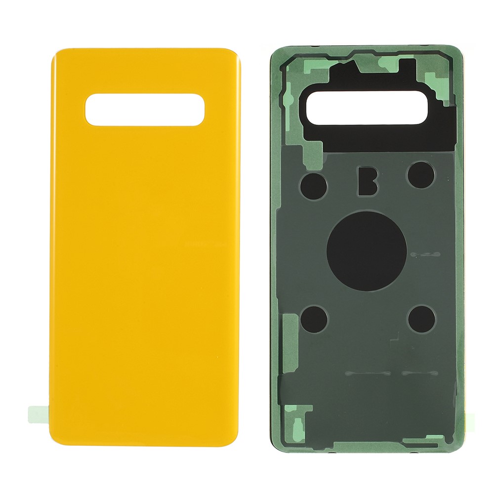 

For Samsung Galaxy S10 G973 Battery Housing with Adhesive Sticker Replacement - Yellow, Galaxy S10
