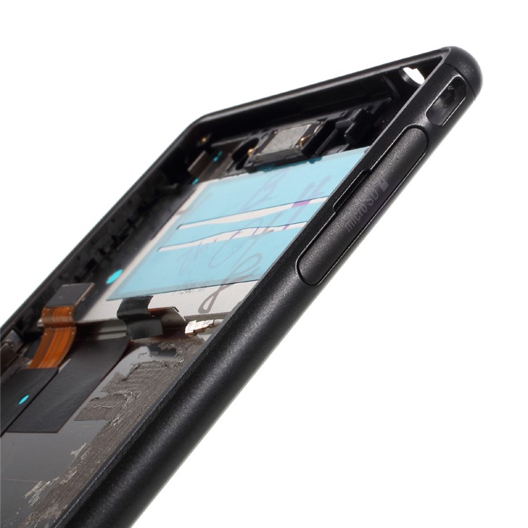Middle Plate Frame with Small Parts for Sony Xperia M4 Aqua Dual (OEM Disassembly) - Black-3