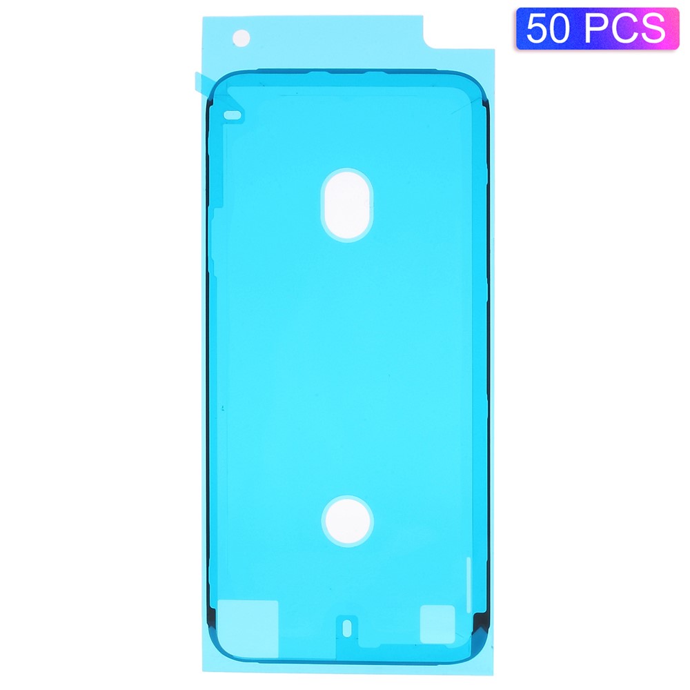 Etiqueta Adhesiva Impermeable Del Marco De La Placa Media 50pcs / Lot Para El Iphone 7 - Blanco-1