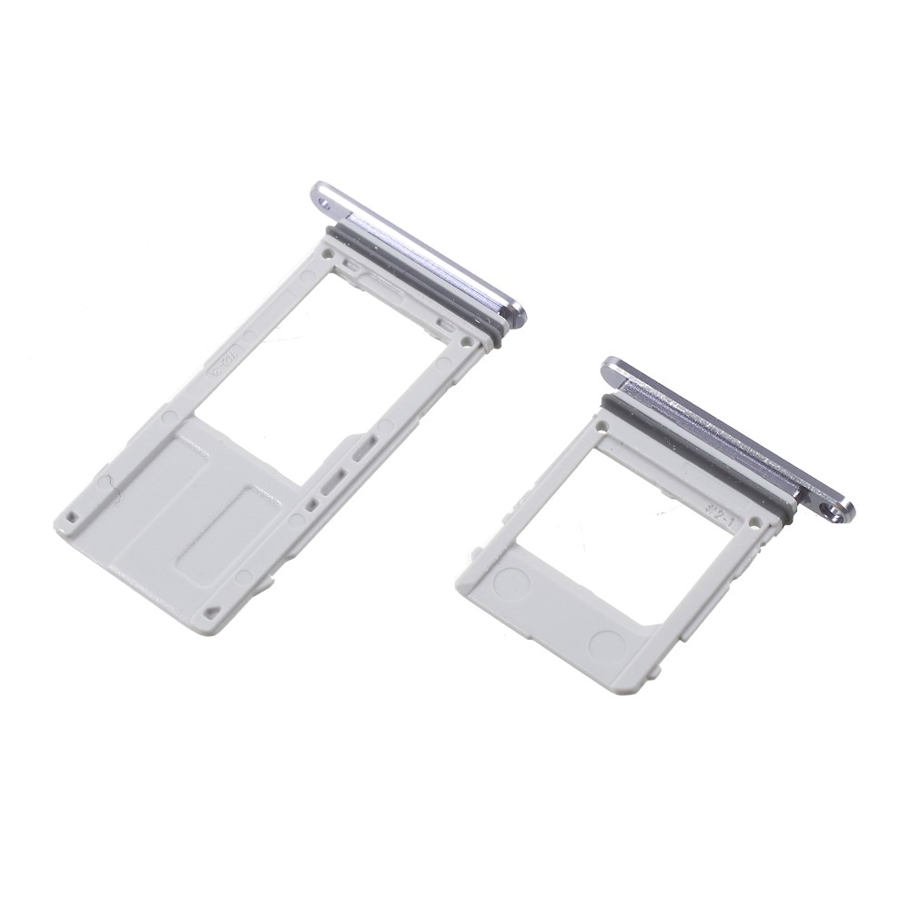 Reemplazo Del Sostenedor De La Bandeja De La Tarjeta Del Microsd De SIM Del OEM De 2PCS Dual Para La Galaxia A8 De Samsung (2018) - Plata-2