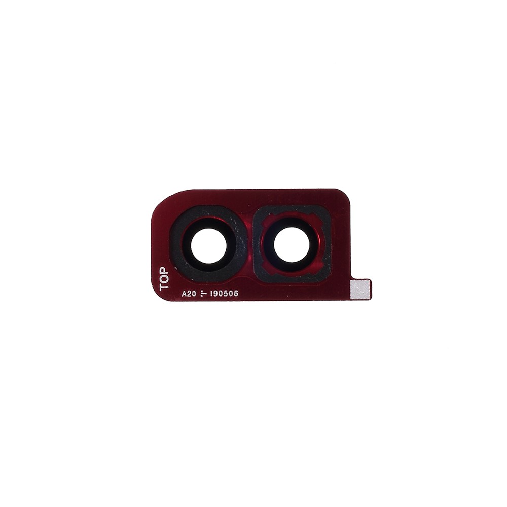 OEM Traseira De Substituição Da Tampa Anel Da Lente Da Câmera Para Samsung Galaxy A20 SM-A205 - Vermelho-3