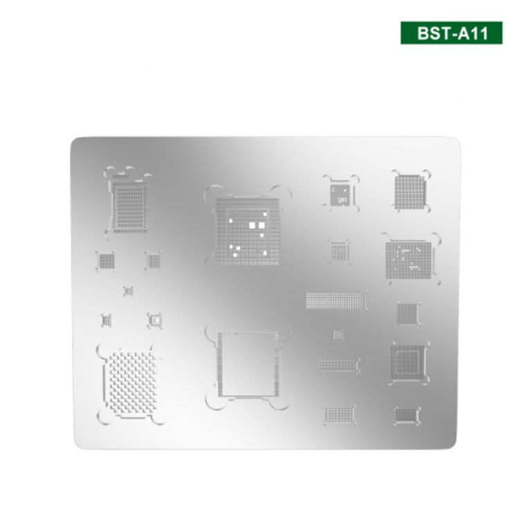 BST-A11 3D Planting Tin Network Mesh IC Chip BGA Reballing Solder Template for iPhone 8/8 Plus-1
