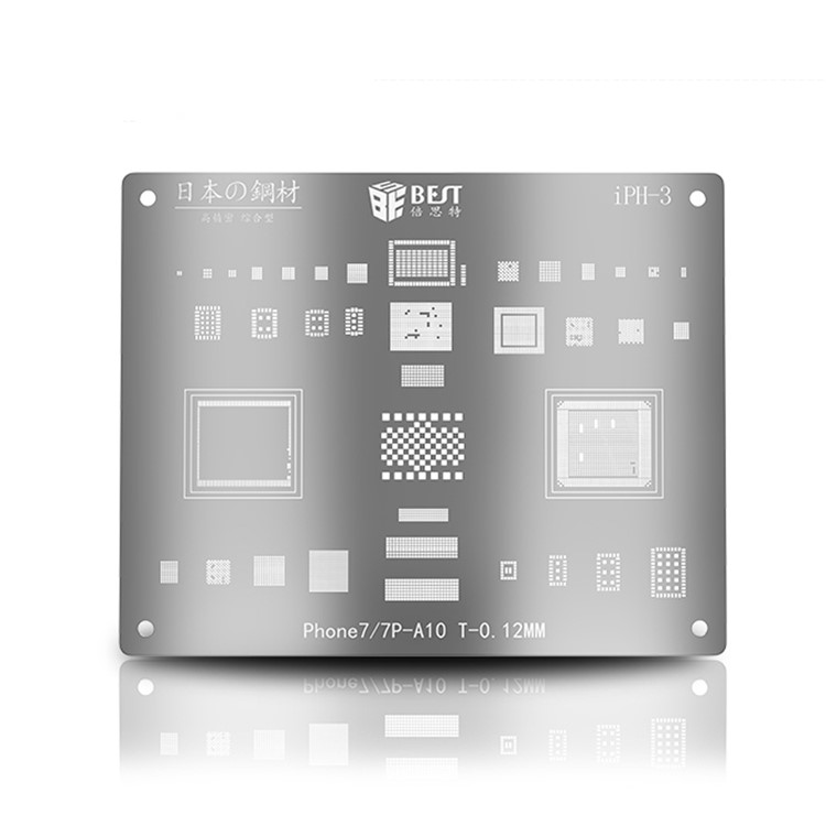 BST-iPH-3 IC Chip BGA Reballing Stencil Solder Template for iPhone 7/7P-A10-1