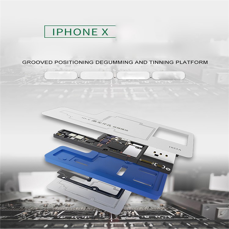 BST-1023A 3D Planting Tin Network Mesh IC Chip BGA Reballing Solder Template for iPhone X-2