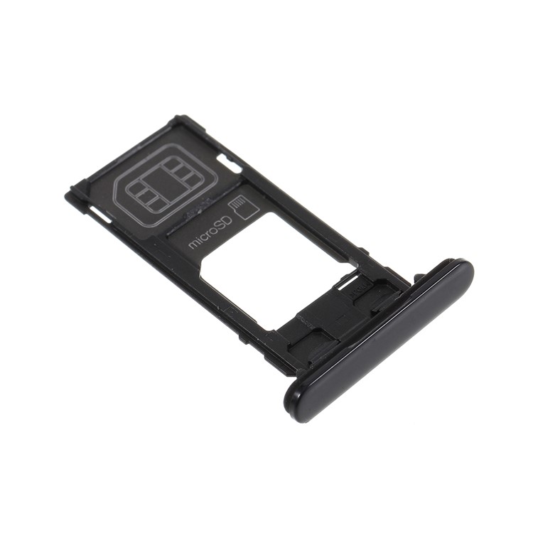 OEM SIM+SD Card Tray Holder Replacement Part for Sony Xperia X Compact - Black-3
