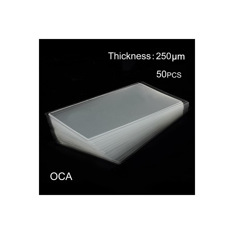50PCS OCA Optical Clear Adhesive Double-side Sticker for Samsung Galaxy E5 SM-E500F LCD Digitizer, Thickness: 0.25mm-1