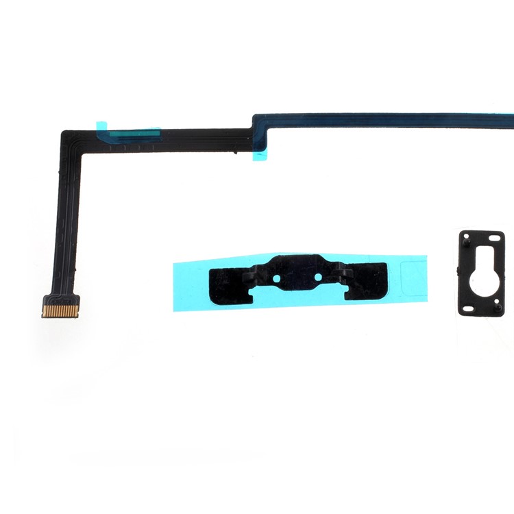 7-in-1 OEM Home Button Flex Cable + Home Button + Camera Holder Etc Replacements Kit for iPad Air - Black-2