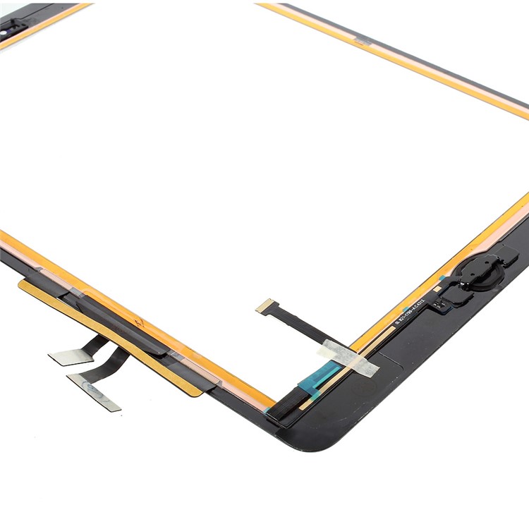 7-in-1 OEM Home Button Flex Cable + Home Button + Camera Holder Etc Replacements Kit for iPad Air - Black-5