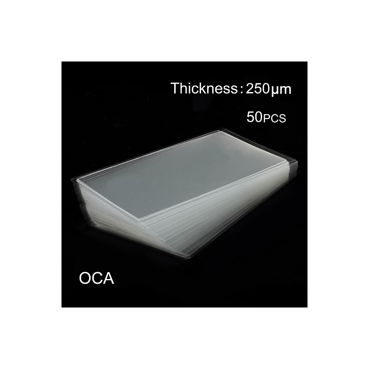 50Pcs OCA Optical Clear Adhesive Stickers for iPhone 7 Plus/ 6s Plus/ 6 Plus 5.5 LCD Digitizer, Thickness: 0.25mm-1