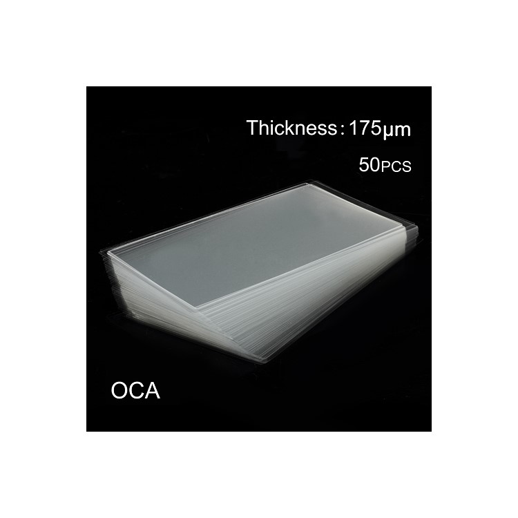 50Pcs OCA Optical Clear Adhesive Stickers for iPhone 7 Plus/ 6s Plus/ 6 Plus 5.5 LCD Digitizer, Thickness: 0.175mm-1