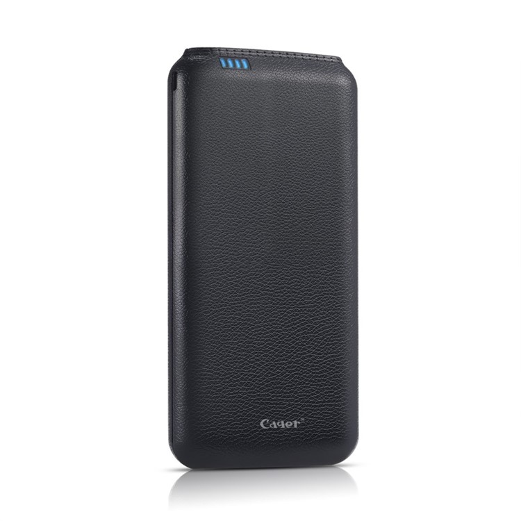 CAGER B20000 20000mAh Dual USB External Power Bank for iPhone iPad Samsung LG - Black