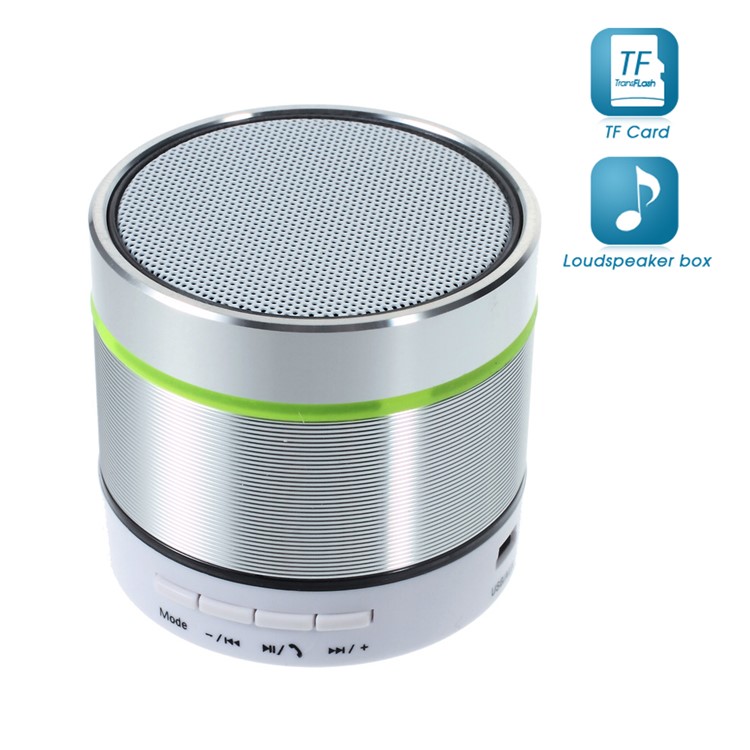 

S07D Metal Skin Bluetooth Hands-free Speaker Support TF Card - Silver Color