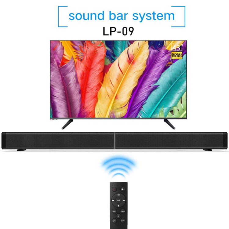 30W TV Sound Bar 2.0 Channel Wireless Bluetooth Soundbar Wall Mounted Built-in Subwoofer with Remote Controller - EU Plug-3