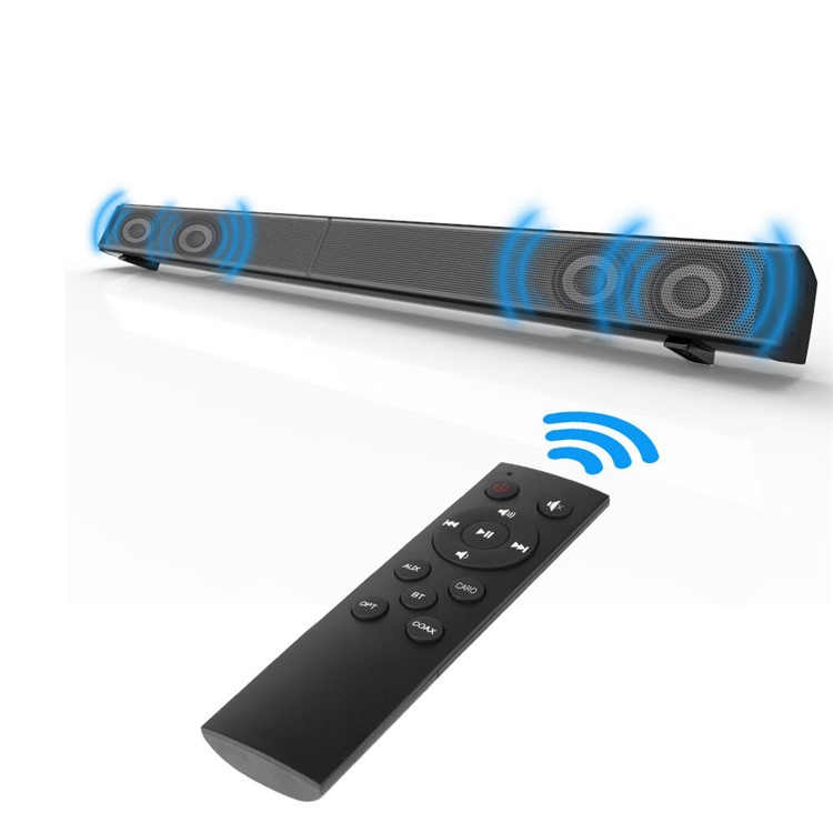 30W TV Sound Bar 2.0 Channel Wireless Bluetooth Soundbar Wall Mounted Built-in Subwoofer with Remote Controller - EU Plug-5