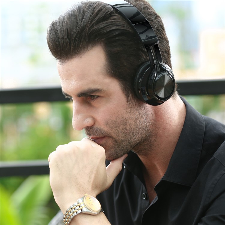BT06 Bluetooth Mega Bass Over-ear Headphone CVC6.0 Noise Cancellation Headset Support TF Card/FM - Black-2