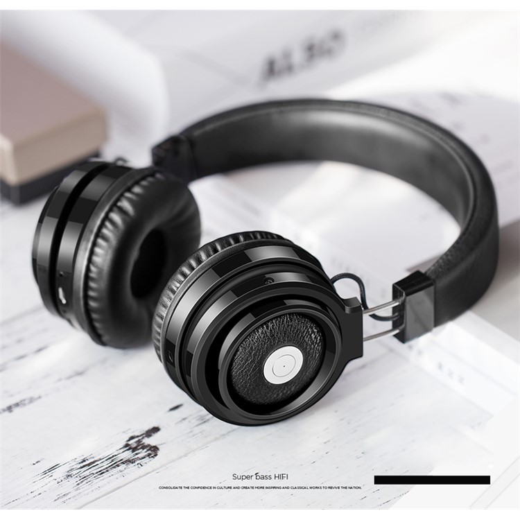 PICUN P3 Wireless Bluetooth On-ear Stereo Comfortable Headphones - Black-2