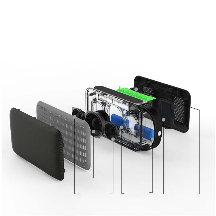 JOYROOM M10 Portable 8800mAh Power Bank Wireless Bluetooth Speaker Support Hands-free Call/TF Card/AUX-in-4