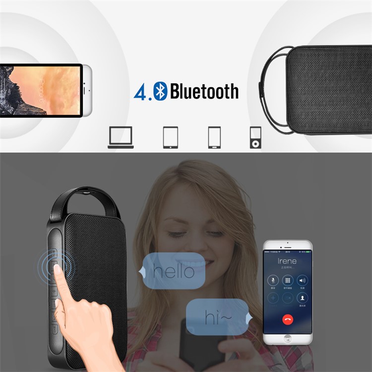 JOYROOM M10 Portable 8800mAh Power Bank Wireless Bluetooth Speaker Support Hands-free Call/TF Card/AUX-in-9