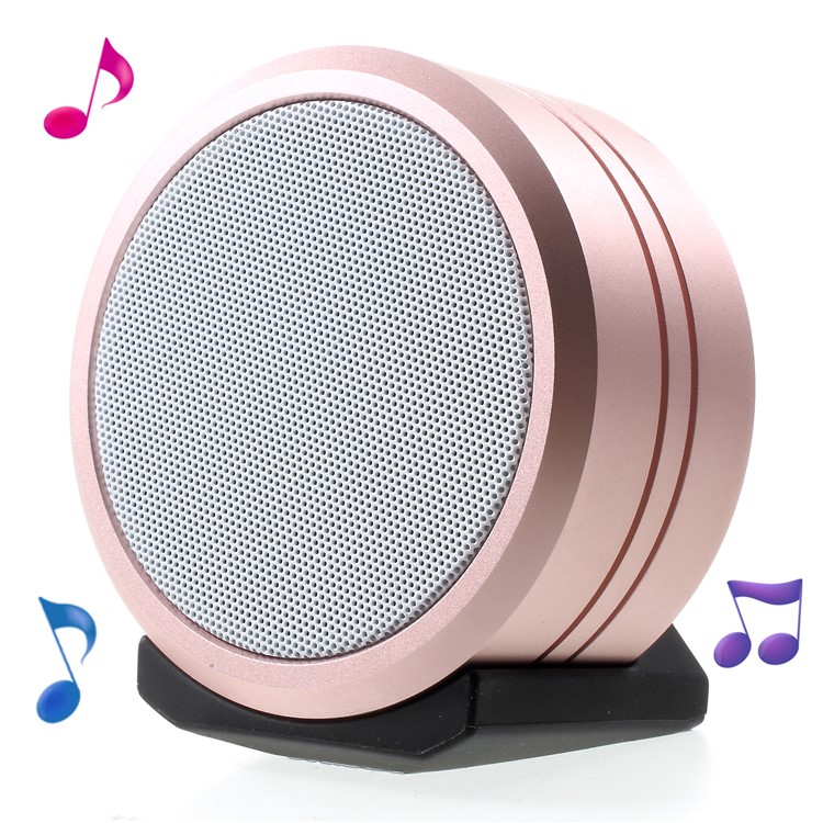 JKR-8 IPX5 Waterproof TWS Bluetooth 4.2 Speaker Support TF Card / Aux-in / FM Audio - Rose Gold-1
