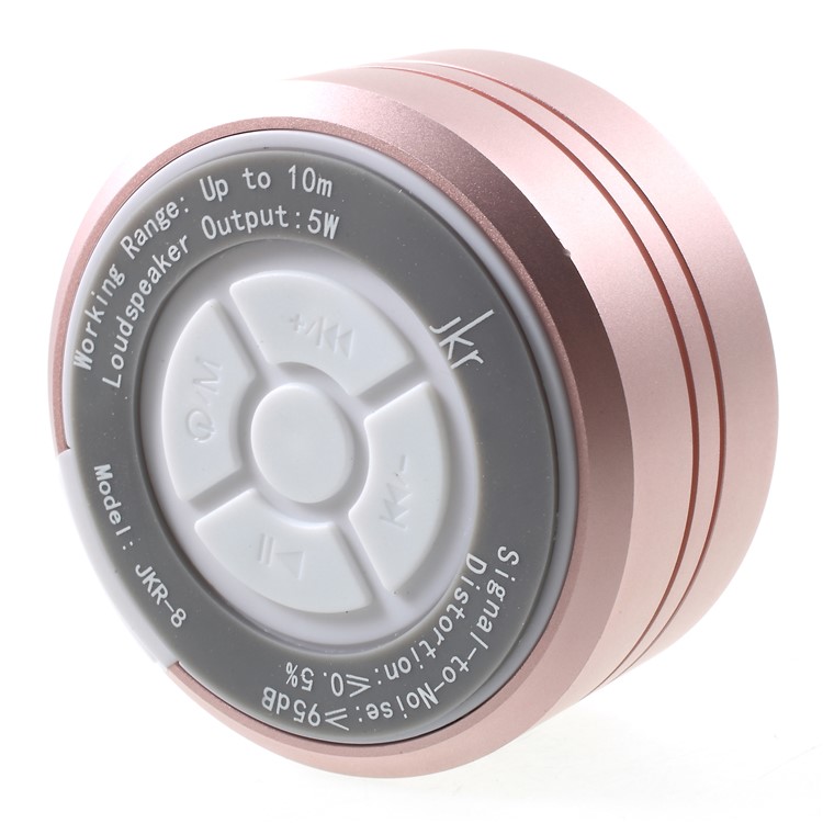 JKR-8 IPX5 Waterproof TWS Bluetooth 4.2 Speaker Support TF Card / Aux-in / FM Audio - Rose Gold-8