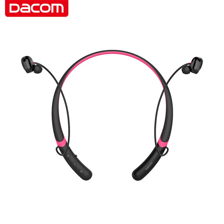 DACOM L02 Wireless Bluetooth 4.1 Neckband Sports Headphone with Mic - Rose-1