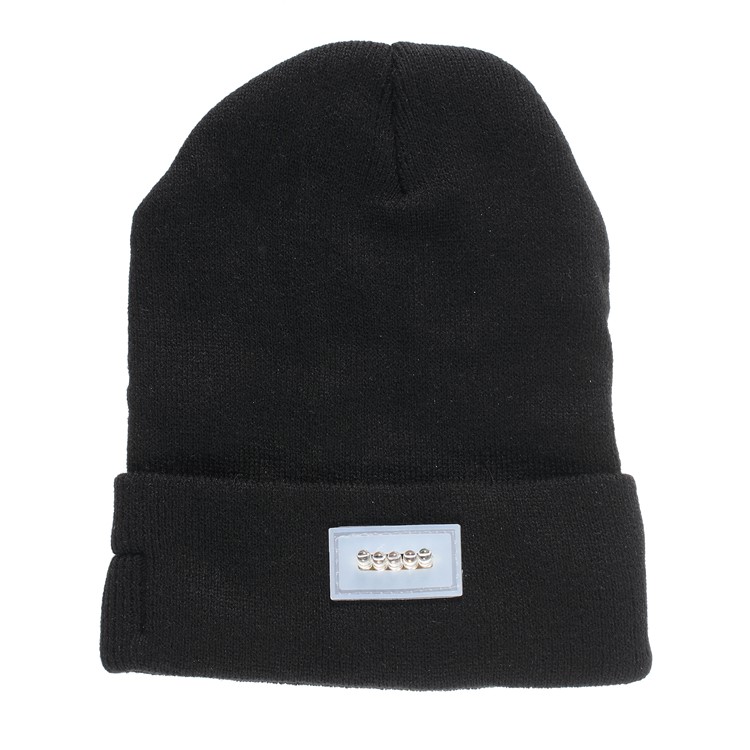 Wireless Bluetooth Headphone Hat Knitted Warm Beanie with 5-LED Light-7