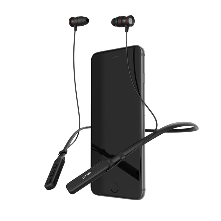 PICUN B1 CVC Noise Reduction Bluetooth 4.1 Waterproof Magnetic Attraction Neckband Stereo Headset - Black-5