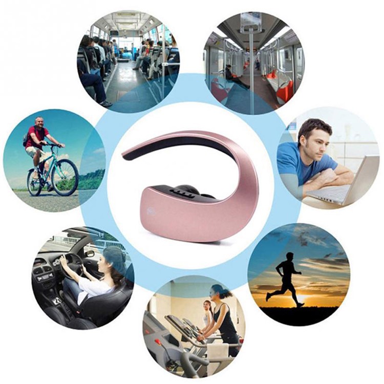 Q2 Earhook Wireless Bluetooth Headphone In-Ear Sports Stereo Hands-free Headset - Black-6
