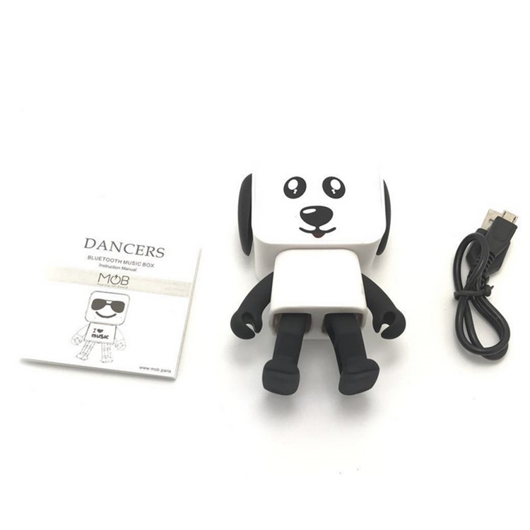 Portable Cute Dancing Square Dog Bluetooth Speaker-8