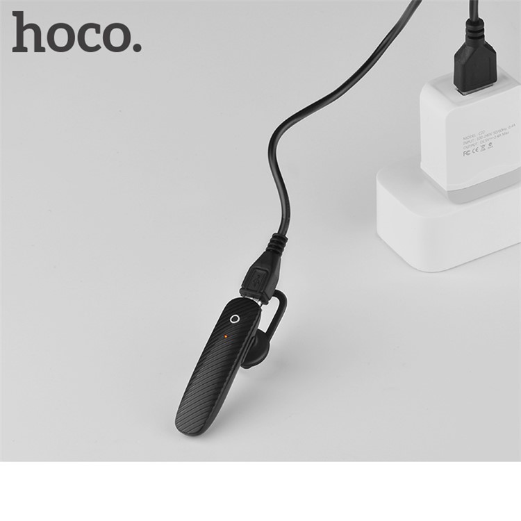 HOCO E18 Silo Mini Single Wireless Bluetooth Earphone Built-in Microphone - Black-4