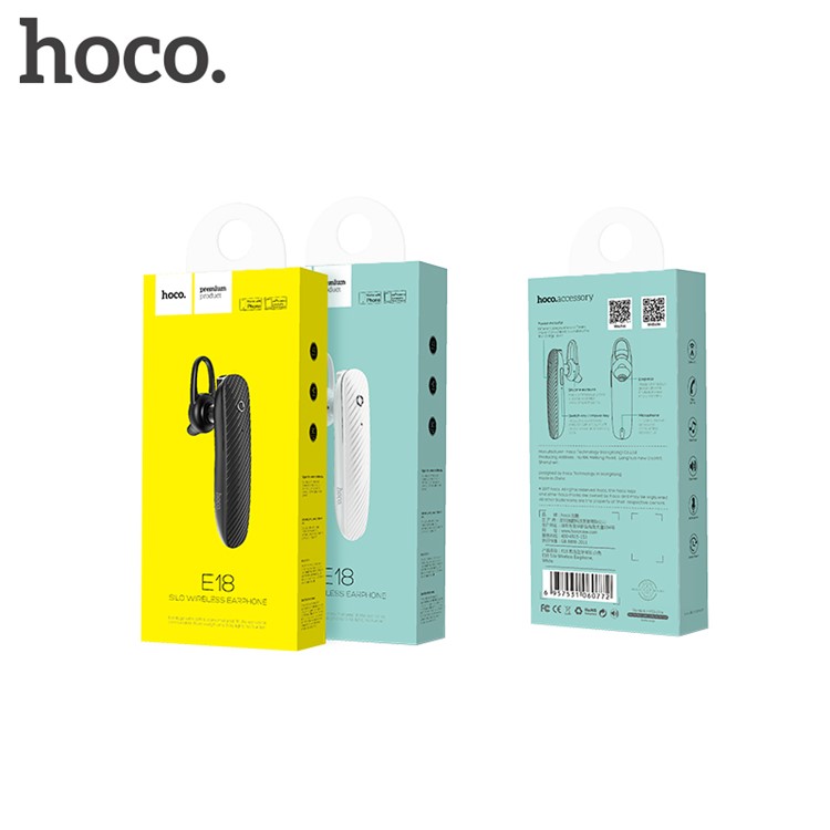 HOCO E18 Silo Mini Single Wireless Bluetooth Earphone Built-in Microphone - Black-8