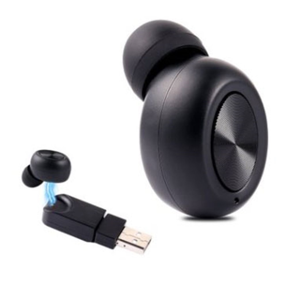 Mini Single Wireless Bluetooth Headphone In-ear Earphone with Mic for iPhone X/8/8 Plus Etc. - Black-1
