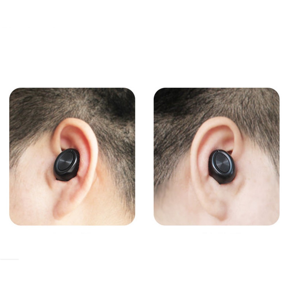 Mini Single Wireless Bluetooth Headphone In-ear Earphone with Mic for iPhone X/8/8 Plus Etc. - Black-6