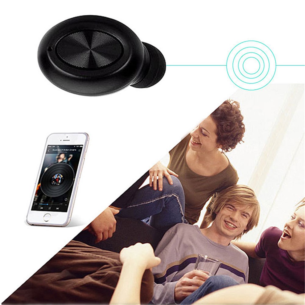Mini Single Wireless Bluetooth Headphone In-ear Earphone with Mic for iPhone X/8/8 Plus Etc. - Black-7