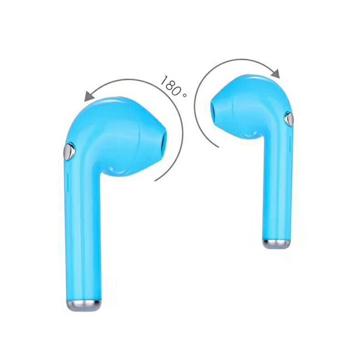 

I7 Portable 180° Rotary Wireless Bluetooth 4.1 Earphone - Blue