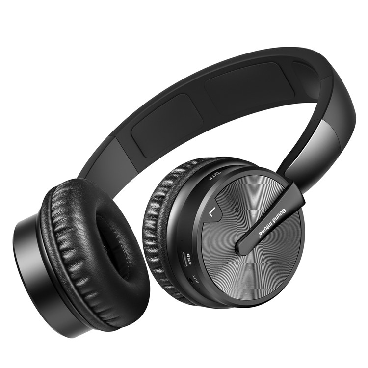Sound Intone BT16 Passive Noise Isolating Bluetooth 4.1 Foldable Headphone with Microphone - Black-1