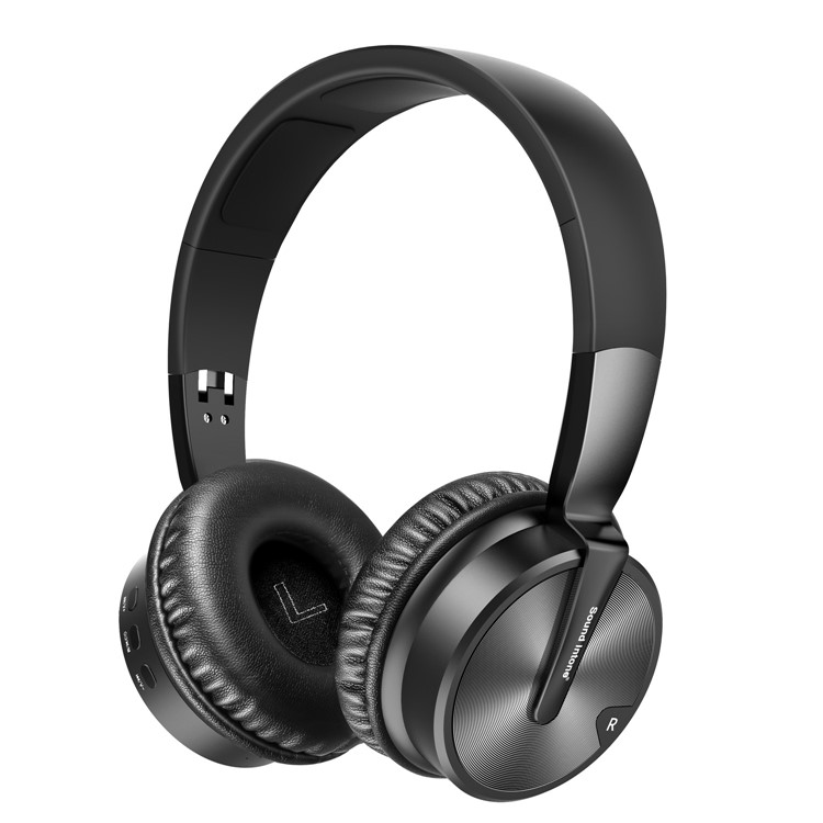 Sound Intone BT16 Passive Noise Isolating Bluetooth 4.1 Foldable Headphone with Microphone - Black-2