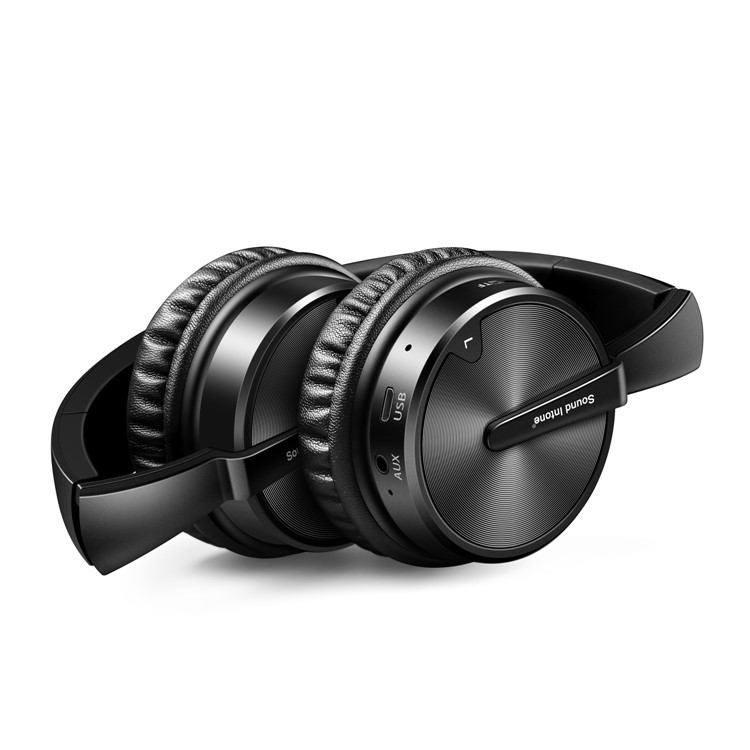 Sound Intone BT16 Passive Noise Isolating Bluetooth 4.1 Foldable Headphone with Microphone - Black-4