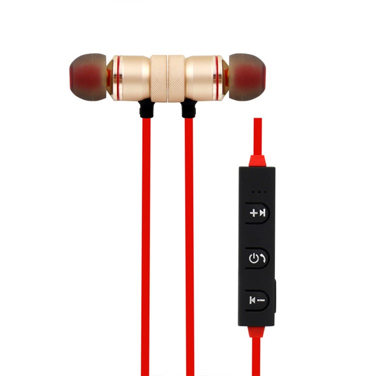 XT-6 In-ear Magnetic Headphone Wireless Bluetooth Sports Headset with Mic for iPhone X/8/8 Plus etc. - Red-12