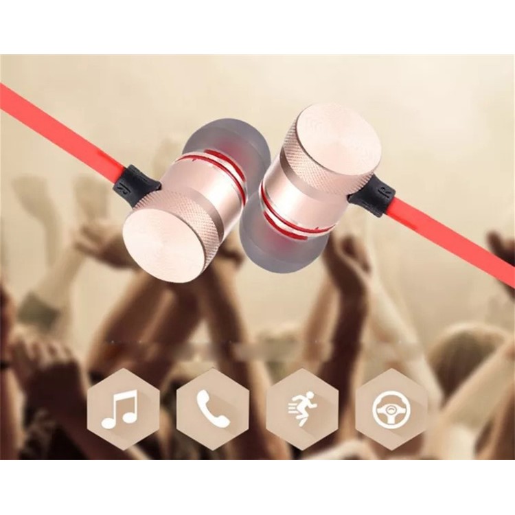 XT-6 In-ear Magnetic Headphone Wireless Bluetooth Sports Headset with Mic for iPhone X/8/8 Plus etc. - Red-2
