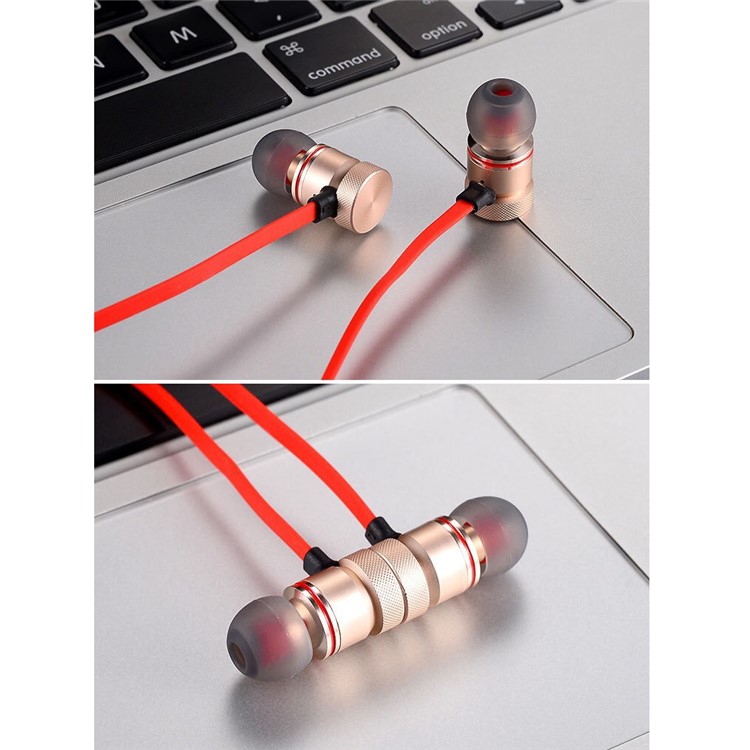 XT-6 In-ear Magnetic Headphone Wireless Bluetooth Sports Headset with Mic for iPhone X/8/8 Plus etc. - Red-7